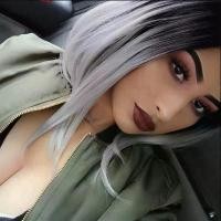 ราคา วิกผมสังเคราะห์สำหรับผู้หญิง สั้นและตรง บ๊อบ สีเทา Ombre ทูโทน ส่วนตรงกลาง คอสเพลย์ ความงาม (1729756186097912568)