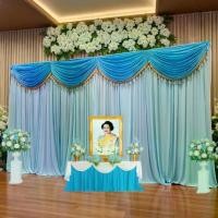 ราคา ผ้าฉากจัดงาน งานแต่ง งานบวช งานพิธี ห้องประชุม ม่านฉากหลังพระ สำเร็จรูป 3 เมตร 4 เมตร 5 เมตร (1730707829572864307)