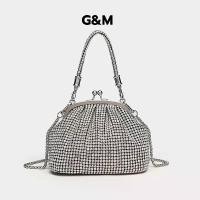 ราคา G&M,Gกระเป๋าเพรชแบบหิ้ว สะพายได้ พร้อมสายโซ่ กระเป๋าทรงโดมใบเล็ก ตกแต่งด้วยเพรชดูหรูหรามาก กระเป๋าแฟชั่น สำหรับงานเลี้ยง งานแต่ง ปาร์ตี้ (1731639121672832390)