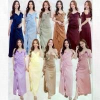 ราคา FP059 ชุดออกงาน งานแต่ง เพื่อนเจ้าสาว ราตรี prewedding บายเนียร์ เดรสยาว ปิดแขน (1729597691700349916)