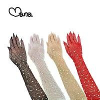 ราคา ถุงมือยาวตาข่าย ประดับเพชร ถุงมือแฟชั่น งานแต่ง งานกิจกรรม คลังสินค้า (1731692292646668255)