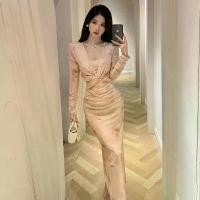 ราคา ชุดเสื้อคาร์ดิแกนย้อนยุคฝรั่งเศส สไตล์ฝรั่งเศสย้อนยุคอ่อนโยน ดีไซน์พิลึก กันแดด และกระชับสัดส่วน เดรสฐานกระโปรงเอวสูง เหมาะสำหรับผู้หญิง ผ้า ไทย ใส่ สนุก เดรส รัด รูป swan brand (1731284571306034525)