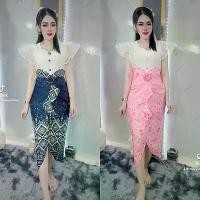 ราคา ชุดเดรสผ้าไทยประยุกต์ สวยหรูสุดๆๆ ใส่งานบวช งานบุญ งานแต่ง ทำงาน ได้ครบค่ะ (1731872747545790625)