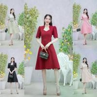 ราคา เดรสทรงสวย หรู สุภาพ ใส่ออกงาน ใส่ไปงานเลี้ยง งานแต่ง เดรสใส่ทำงานได้ สวย ตรงปก เดรสสีดำ แดง ชมพู ครีม เขียว พร้อมส่ง Clothing ผู้หญิง Women เสื้อผ้า Dress กระโปรง (1731183274526345443)