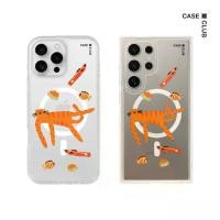 ราคา CaseClub เคสไอโฟน ซัมซุง เคสใส ลาย Orange Cat Pattern แมวส้มตัวยืดกับเพื่อนซี้ปลาส้ม (1732049504085575606)