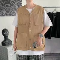 ราคา 【จัดส่งทันที】 เสื้อกั๊กผู้ชาย เสื้อกั๊กแฟชั่นฤดูร้อน เสื้อกั๊กแขนกุดหลายกระเป๋า เสื้อกั๊กแคมป์ปิ้ง เสื้อกั๊กเดินป่า แคมป์ปิ้ง เดินป่า ตกปลา (1732119336072545627)