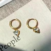 ราคา ต่างหู Betty, LAC.COLLECTION, ต่างหูห่วงพร้อมจี้เพชรตัวอักษรดาวเคราะห์รูปหัวใจ (1732181149858563434)