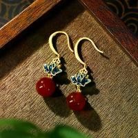 ราคา ต่างหูสไตล์โบราณ เครื่องประดับลม ต่างหู Chalcedony ธรรมชาติ โชคดี เครื่องประดับเครื่องแต่งกายโบราณ (1732048053930198071)