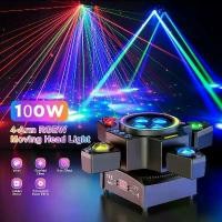ราคา B-eye ไฟเวที LED 100W 4ARM Moving Head ไฟมูฟวิ่งเฮด 4แขน RGBW สำหรับ KTV ปาร์ตี้ และดิสโก้เทค พร้อมฟีเจอร์ Wash Starfield Halo Golden Strobe Honeycomb Beam Effect (1731916244855391763)