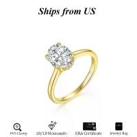 ราคา แหวน Moissanite, 2CT-วงรี, การตั้งค่าสูง Halo, ความชัดเจน VVS, ชุบทอง 14K, วงไฮโปอัลเลอร์เจนิก, สำหรับผู้หญิง, เหมาะสำหรับงานแต่งงาน, หมั้น, วันเกิด, ปาร์ตี้, วันครบรอบ, พรหม, เค (1732129408092964204)