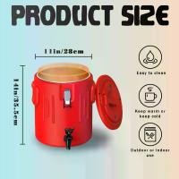 ราคา ตู้กดน้ำดื่มสแตนเลส 304 ป้องกันการรั่วซึม ความจุ 13.25 ลิตร ตู้ทำน้ำเย็นชั้น 3 ชั้นร้อนและเย็น พร้อมก๊อกน้ำ แบบพกพา เหมาะสำหรับใช้กลางแจ้ง น้ำหล่อเย็น เหมาะสำหรับตั้งแคมป์ ปาร์ตี (1732195168505464817)