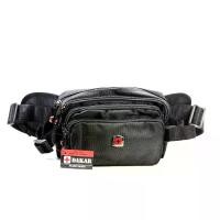 ราคา 【ส่งฟรี】 Chinatown Leather กระเป๋าคาดเอว ผ้า ผู้ชาย สะพายหน้าอก ผ้า สีดำ แบบซิปเยอะหลายชั้น (1732031084075189325)