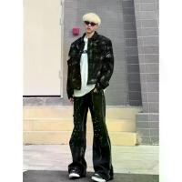 ราคา เสื้อแจ็คเก็ตยีนส์ ครอป ยาว แขนยาว ผู้ชาย สไตล์ฤดูใบไม้ร่วง กางเกงยีนส์เยาวชน เทรนด์ การออกแบบรูทาสีอเมริกัน (1731658275313059666)