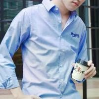 ราคา haas เสื้อเชิ๊ตแขนยาว unisex ผู้ชาย ผู้หญิง ลายปัก Haas Jeans SHSH5130 (1729713546315204816)