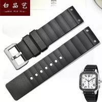 ราคา สายนาฬิกา ยางซิลิโคนกันน้ำ เหมาะสำหรับนาฬิกา Cartier Santos Santos 100 ผู้ชาย สายรัด 23 มม. (1732071618119698368)