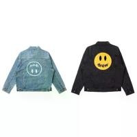 ราคา เสื้อโค้ทสีดำ Justin Biber ปักหน้ายิ้ม เสื้อแจ็คเก็ตผ้ายีนส์สไตล์เดียวกันสำหรับผู้ชายและผู้หญิง สีฟ้าด้านใน sukajan เสื้อกันหนาว แฟชั่น แจ็กเก็ต ผู้ชาย เสื้อ แม็ค แขน ยาว เส (1731418270635296506)