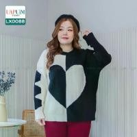 ราคา (LX0088) เสื้อกันหนาว สาวอวบ เสื้อกันหนาวไหมพรมสีทูโทน ทรง oversize ลายหัวใจ ผู้หญิง Clothing (1729619313474767552)