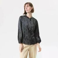 ราคา ESPADA เสื้อเบลาส์คอจีน แขนยาว ผู้หญิง สีดำ | Long Sleeve Blouse Mandarin Collar | 04793 (1732030792073053389)