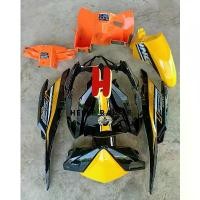 ราคา จัดส่งจากกทม ชุดสี Honda Click 125i เฟรม ฮอนด้า คลิก 125 ไอ ปี 2012-2014 รุ่นไฟธรรมดา สีส้มเหลืองดำ Motorcycle มอเตอร์ไซค์ (1730843149910903195)