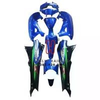 ราคา สินค้าเฉพาะจุด เฟรม ชุดสี ฮอนด้า เวฟ 125 S หัวเถิก HONDA wave 125s w125S รถปี 2004 ครบคัน 13 ชิ้น สีน้ำเงินท้ายดำติดสติกเกอร์ตามรูป Motorcycle มอเตอร์ไซค์ Sticker (1730924651095624311)