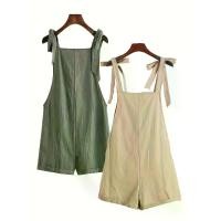 ราคา จั๊มสูท สีพื้น เซ็ต 2 ชิ้น [COD] สงกรานต์ ชุด สาว อวบอ้วน (1731929136748463563)