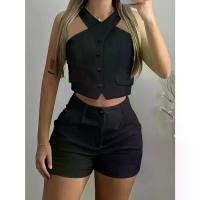 ราคา ชุดเสื้อกั๊กและกางเกงขาสั้นสำหรับผู้หญิง [COD] สงกรานต์ ชุด ชุด ขาว ปฏิบัติธรรม ผู้ หญิง แบบ กางเกง เสื้อ พลีท เซ็ท ขายาว สวยๆ (1731922792313030148)