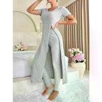 ราคา ชุดทูพีซ เสื้อยืดและกางเกงลายนูน คอกลม แขนสั้น อเนกประสงค์ สำหรับผู้หญิง [COD] สงกรานต์ ชุด เสื้อ พลีท เซ็ท ขายาว สวยๆ เดรส อัด พลีท ชุด จั๊ม สูท (1732005334760654340)
