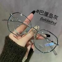 ราคา แว่นตาป้องกันแสงสีฟ้า ทรงเหลี่ยมใส สำหรับผู้หญิงหน้ากลม มองไม่เห็น เบามาก กรอบเล็ก กรอบแว่นตาตามใบสั่งแพทย์สูง เครื่องมือที่มีประโยชน์ [ป้องกันดวงตา] แว่น สงกรานต์ (1731211700767393659)
