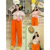 ราคา SETเสื้อดอกไม้+กางเกงขายาวตีเกล็ดหน้า#สาวอวบ#สงกรานต์ มีบริการเก็บปลายทาง (1732201534571447819)