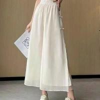 ราคา กางเกงลำลองฤดูร้อน สำหรับผู้หญิง สไตล์จีนใหม่ ดีไซน์สไตล์ประจำชาติ กระดุม กางเกงครอป เอวสูง ผ่าข้าง วัสดุชีฟอง กางเกงขากว้าง กระโปรงกระชับสัดส่วน สไตล์เอนกประสงค์ เซ็ท ขายาว (1731941770898539625)