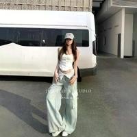 ราคา ชุดสตรีฤดูร้อน เสื้อชั้นในสีขาว เสื้อกั๊ก ลูกไม้เย็บปะติดปะต่อกัน เอวต่ำ คอปก กางเกงยีนส์ขากว้าง กางเกงขากว้าง สงกรานต์ ชุด ฮาวาย แนว ผู้ หญิง เก๋ เกรียน ตลก เซต หรูดูแพง วัย 50 (1731968401433462114)