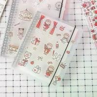 ราคา ฟรีสติ๊กเกอร์ สมุด สมุดบันทึก สมุดโน๊ต ขนาด A5 สมุดสันห่วงปกใสขุ่นริมลวด มี 2 ลายให้เลือก (1729992422689246191)