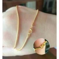 ราคา สร้อย/ITALY_SNAKE-CHAIN-2Mเงินชุบทองคำ18kเหมือนทองแท้สลัก-ITALY คอสแตนเลส แท้ (1731816064530547913)