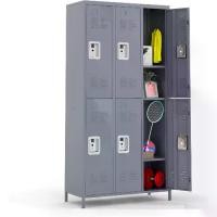 ราคา ล็อกเกอร์โลหะสำหรับพนักงาน, ตู้ล็อกเกอร์เก็บของพร้อมรหัสผ่านหกประตู, ตู้ล็อกเกอร์เหล็ก, เหมาะสำหรับบ้าน, สำนักงาน, โรงเรียน, ยิม (1731548061117089556)