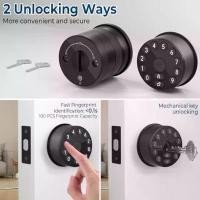 ราคา ล็อคประตูอัตโนมัติพร้อมปุ่มกดและกุญแจ, การจัดการผู้ใช้รหัส 100 รหัส, ที่จับประตูอิเล็กทรอนิกส์สีดำ, เหมาะสำหรับโรงรถ, สำนักงาน, คลังสินค้า, ห้องนอน, ระบบล็อคความปลอดภัย, ล็อคประต (1732165524228704180)