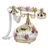 ราคา โทรศัพท์บ้านแบบมีสาย, โทรศัพท์แบบมีสายย้อนยุค, สำหรับบ้าน / สำนักงาน / โรงแรม, โทรศัพท์โบราณเซรามิกจีน, โทรศัพท์ตั้งโต๊ะตกแต่งสไตล์เก่า (1730766644736330044)