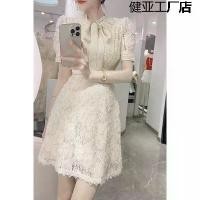 ราคา ชุดเดรสสไตล์ไฮโซ, สไตล์เทพธิดาฝรั่งเศส, ชุดเดรส Jacquard สีขาว, เหมาะสำหรับโอกาสทางการระดับไฮเอนด์, ในฤดูร้อน (1731886799941830277)