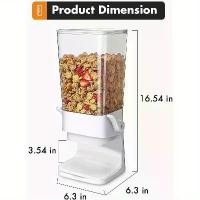 ราคา เครื่องจ่ายธัญพืช, เคาน์เตอร์, ภาชนะเก็บธัญพืช, เครื่องจ่ายที่เก็บของ, ความจุ 1.32gal, ไม่บดง่าย, เหมาะสำหรับอาหารแห้ง, ข้าว, ถั่ว, ของว่าง, ข้าวโอ๊ต, อาหารเลี้ยงสัตว์เลี้ยง, สีขาว, 2 ชิ้น (1731935122
