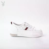 ราคา PB:รุ่น Playboy Sneakers (ควร +1ไซส์)รองเท้าผ้าใบ รหัสST-H224C1106R1-WH ลายสกรีนโลโก้รอบตัวรองเท้า สีขาว (1729604814048692838)