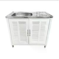 ราคา CLOSE ตู้พร้อมซิงค์ล้างจานสเตนเลส 1 หลุมมีที่พัก ขนาด 89x51x79 ซม.STROM-01 สีขาว (1729713728143526770)