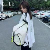 ราคา กระเป๋าเป้ ใหม่ ELLE แฟชั่น สำหรับผู้หญิง สไตล์ลำลอง เหมาะสำหรับการเดินทาง บล็อคสี กระเป๋าเป้ นักเรียน ขนาดเล็ก สีขาว ปี 2025 (1732090210184824406)
