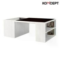 ราคา Koncept Furniture โต๊ะกลาง รุ่น Montina สีขาว (100x60x38 ซม.) (1729582331712342266)