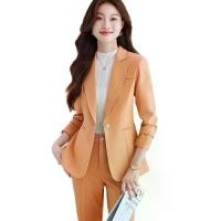 ราคา ชุดสูทกางเกงผู้หญิง ชุดทางการ 2 ชิ้น สีชมพู สีส้ม สีเทา เหมาะสำหรับสุภาพสตรีและผู้หญิง ชุดทำงาน เสื้อเบลเซอร์และกางเกง (1732166449079355225)