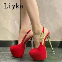 ราคา ปั๊มแพลตฟอร์มสตรียาง, Liyke, สายรัดหลังโซ่ผีเสื้อโลหะ, สีชมพู, นิ้วเท้ากลม, รองเท้าส้นสูงพิเศษ, รองเท้าบัลเล่ต์เสายาว, การออกแบบแฟชั่น (1730605263036123548)