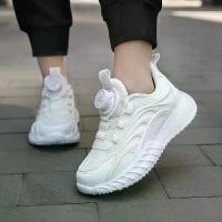 ราคา รองเท้าเด็ก, รองเท้ากระดุม, สไตล์ฤดูใบไม้ร่วง, ตาข่ายระบายอากาศ, เหมาะสำหรับโรงเรียน, รองเท้าสีขาวขนาดเล็ก, สำหรับเด็กชายและเด็กหญิง, รองเท้าผ้าใบ, สีชมพู, รองเท้าลำลองสำหรับเด็กผู้หญิง (1732194775195