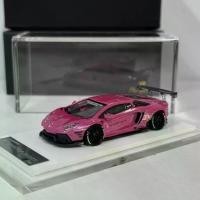 ราคา Lamborghini Aventador LP 700 สีชมพู บอดี้กว้าง รุ่นรถเรซิน สเกล 1/64 Onemodel (1731578821210179222)