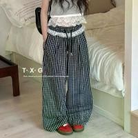 ราคา กางเกงขากว้างลายสก๊อตสำหรับเด็กผู้หญิง สำหรับเด็กโตและสาวน้อย กางเกงลำลอง ชุด พละ สีชมพู เสื้อ กล้าม เด็ก (1731572257918519110)