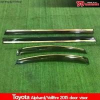 ราคา แนะนำ กันสาด Alphard Velfire LM350 30 2015 2017 2019 2020 2021 2022 4 ชิ้น สีดำ คู่หลังมีคิ้วโครเมี่ยม (1731621397815133288)