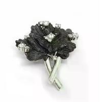 ราคา เข็มกลัดดอกไม้ สีดำ ติดปกเสื้อ ติดผ้าพันคอ (1729616797737520123)
