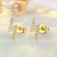 ราคา สร้อยฟ้าฝังต่างหูเพทาย โลหะผสมพิเศษ สไตล์สดใส่ สีทอง (1730187251250858894)